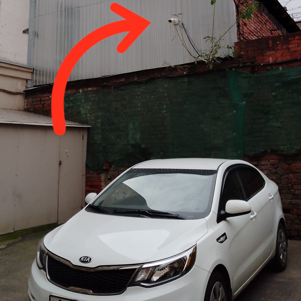 парковка с видеонаблюдением